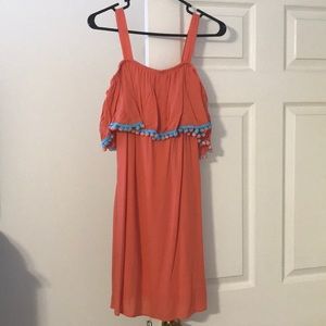 Coral and Aqua Dress